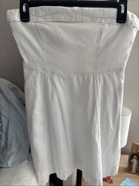 Abercrombie & Fitch White Strapless Mini Dress
